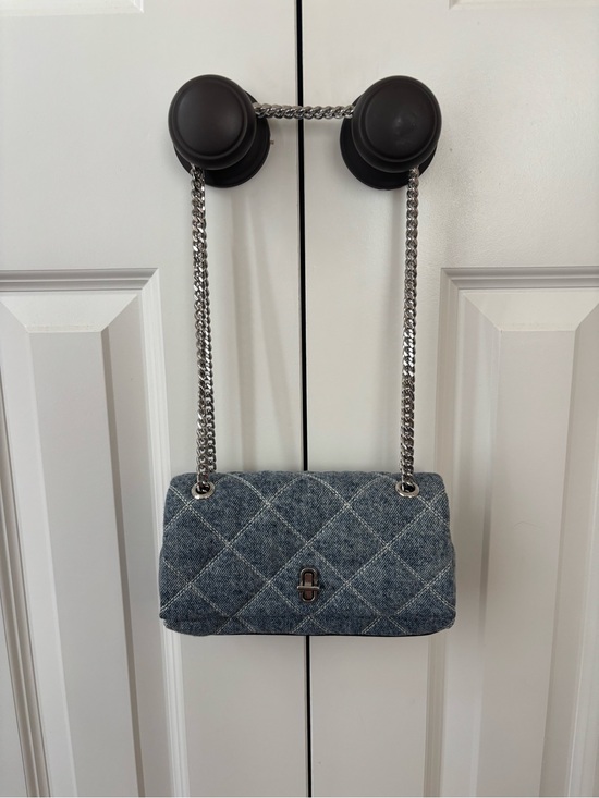 Marc Jacobs Handbags - Marc Jacobs Quilted Denim Shoulder Bag with Silver Chain - Blue